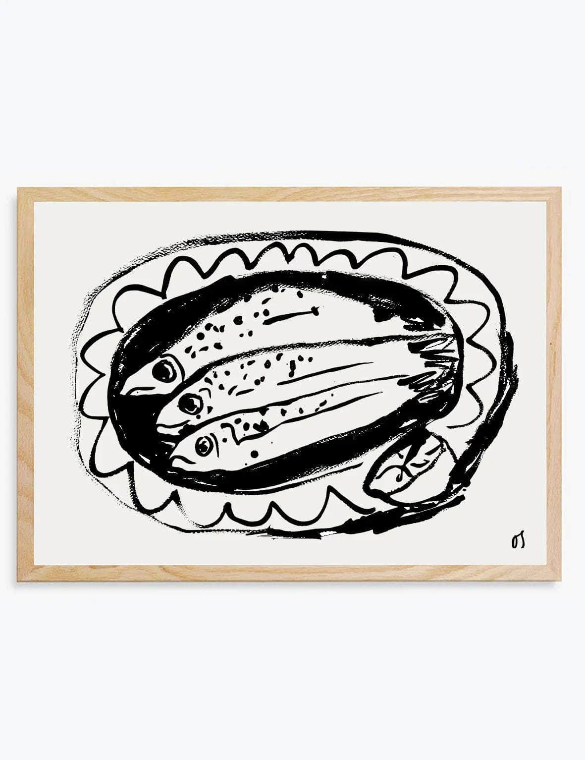 Three Sardines | Wall Art Print