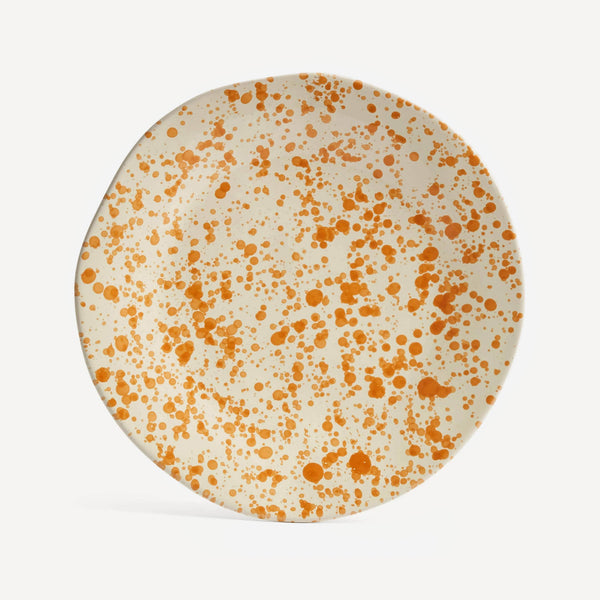 Shallow Serving Bowl Burnt Orange