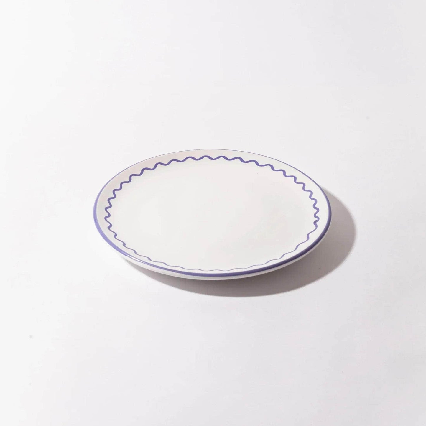 Lunch Plate - Royal Blue Zigzag