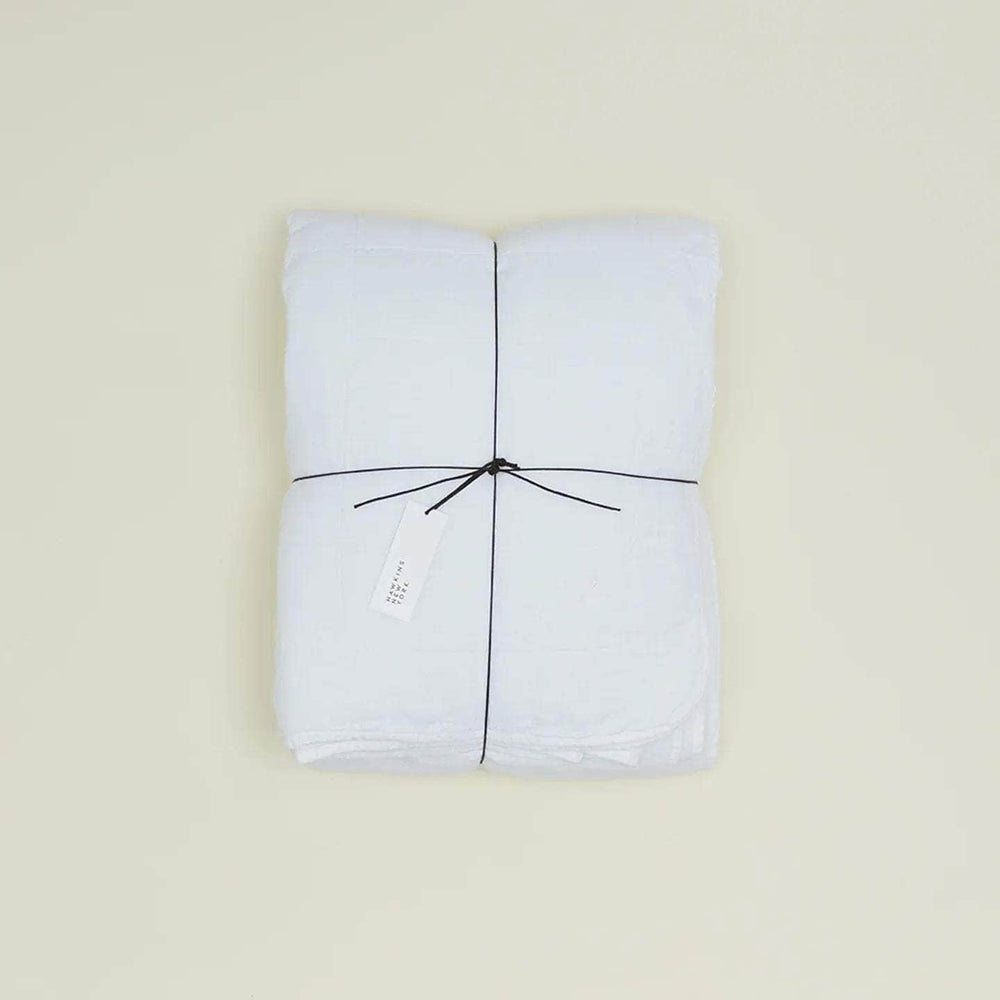 Simple Linen Quilt - White