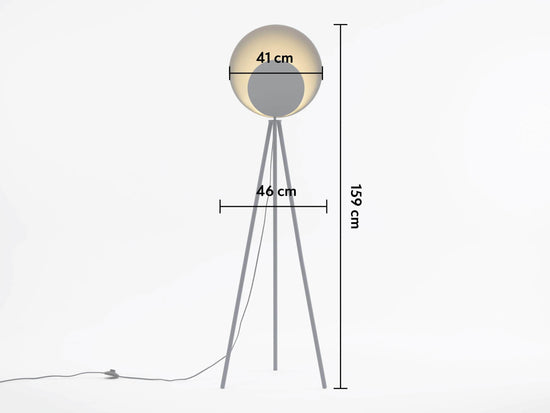 Charcoal grey diffuser floor lamp