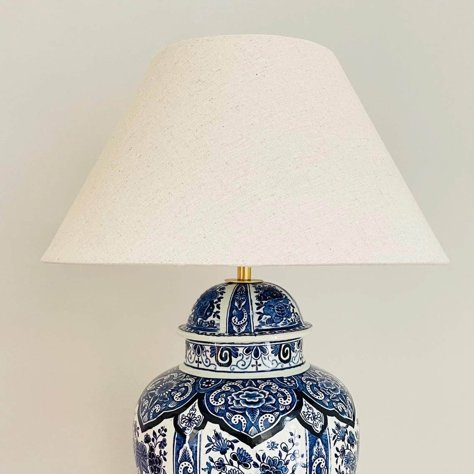 Antique Delft Boch Lamp
