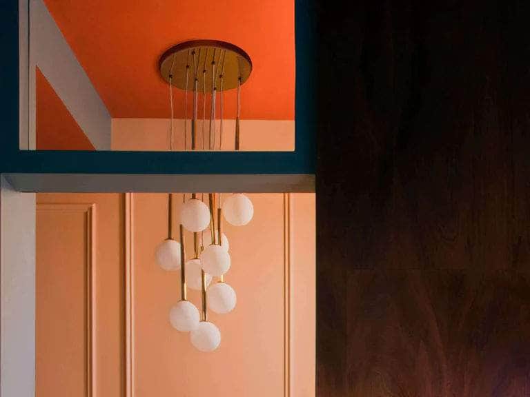 Brass cluster ceiling light