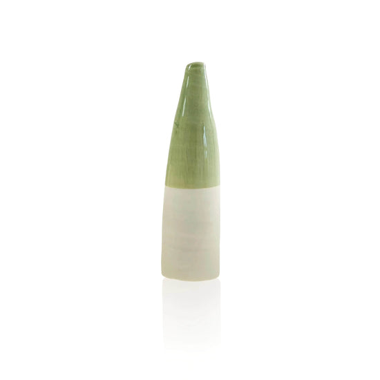 Ceramic Bottle Bud Vase - Light Green