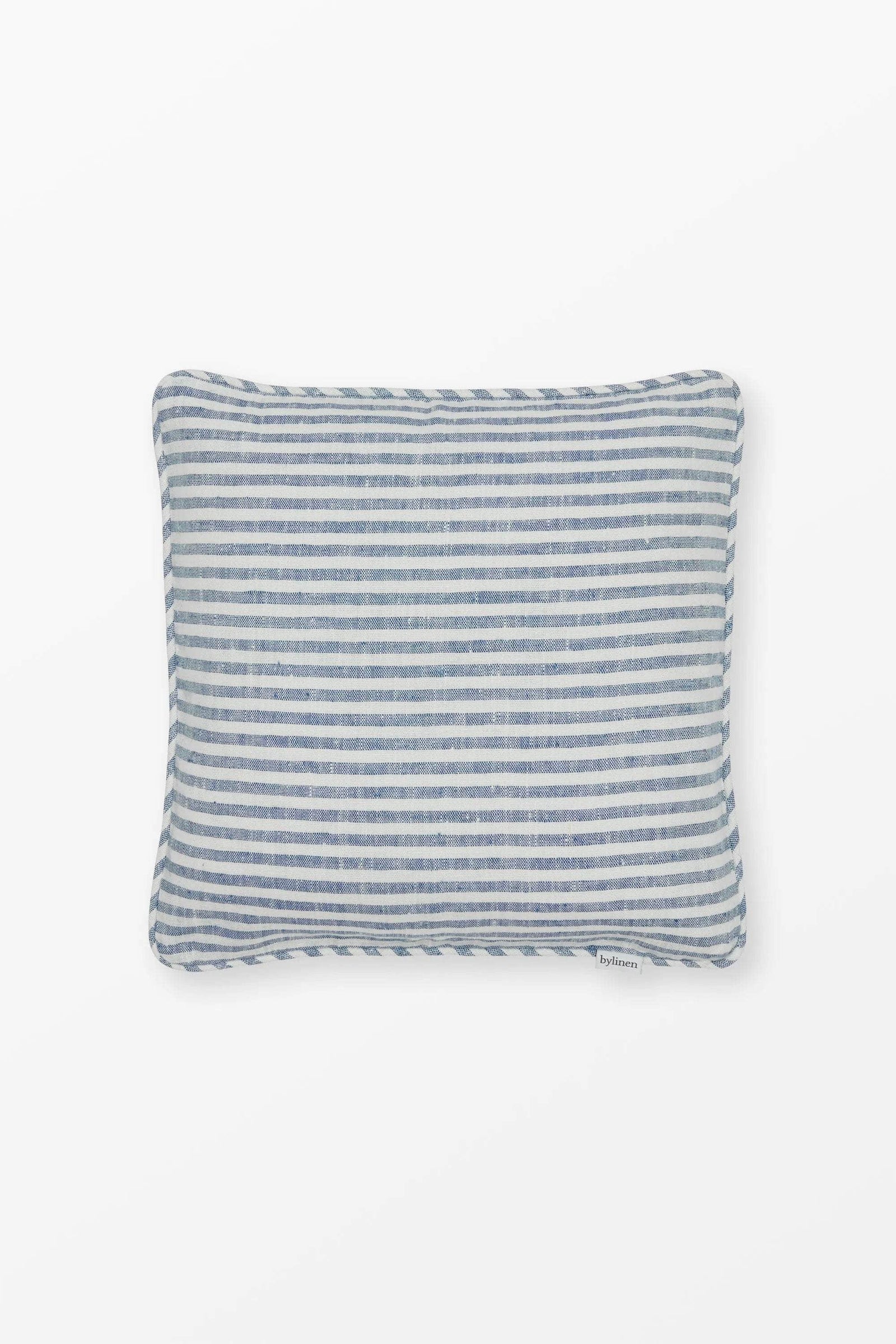 Linen Cushion Candy Stripe Blue