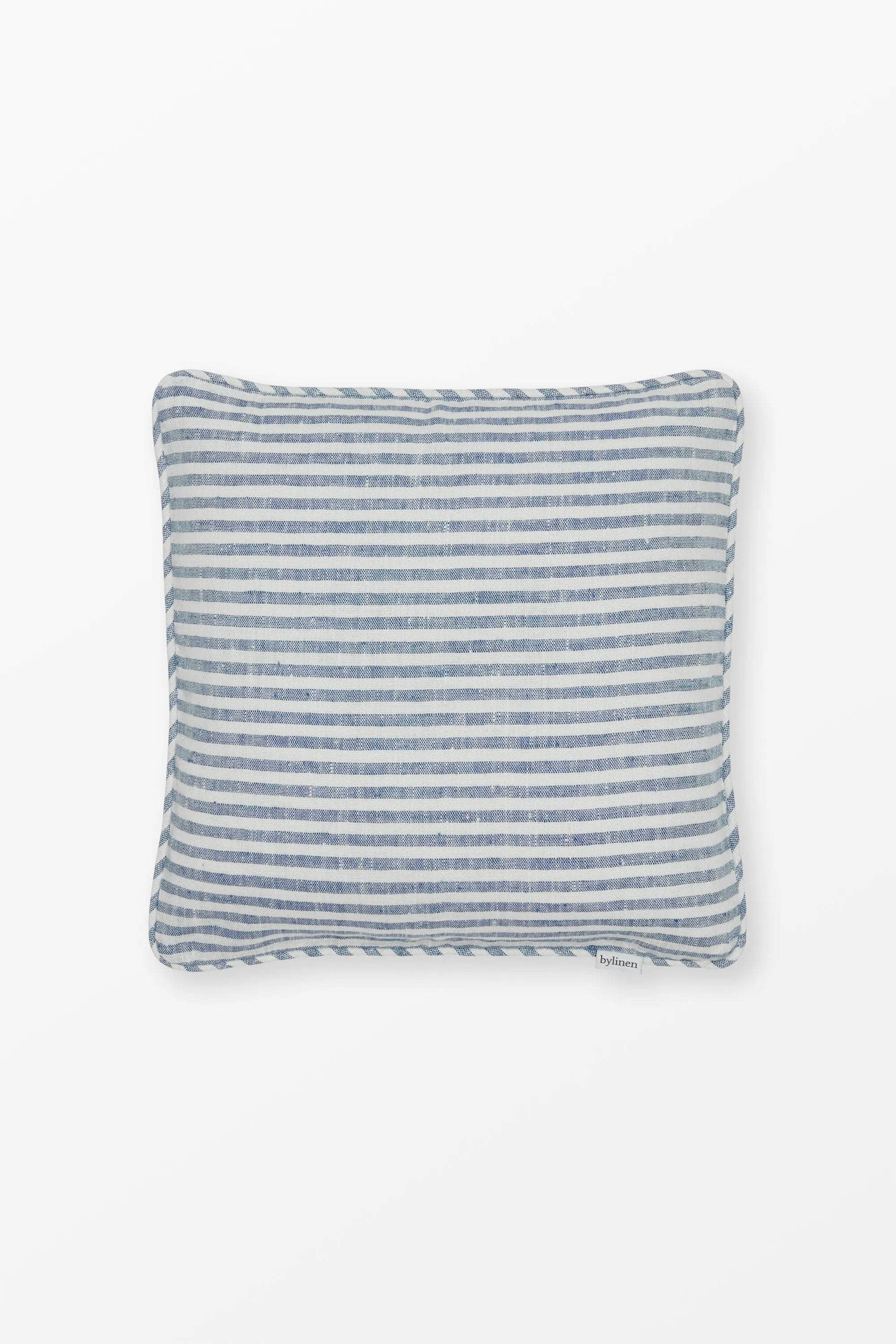 Linen Cushion Candy Stripe Blue