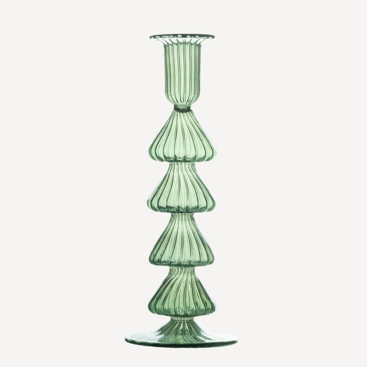 Buto Glass Candlestick - Green