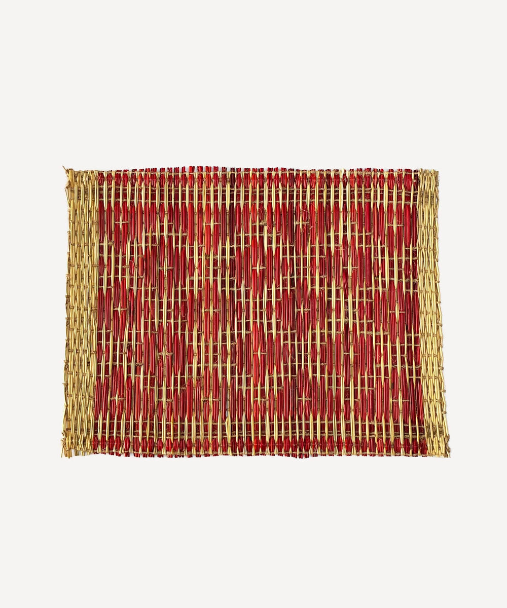 Red Wicker Placemats | Set of 4