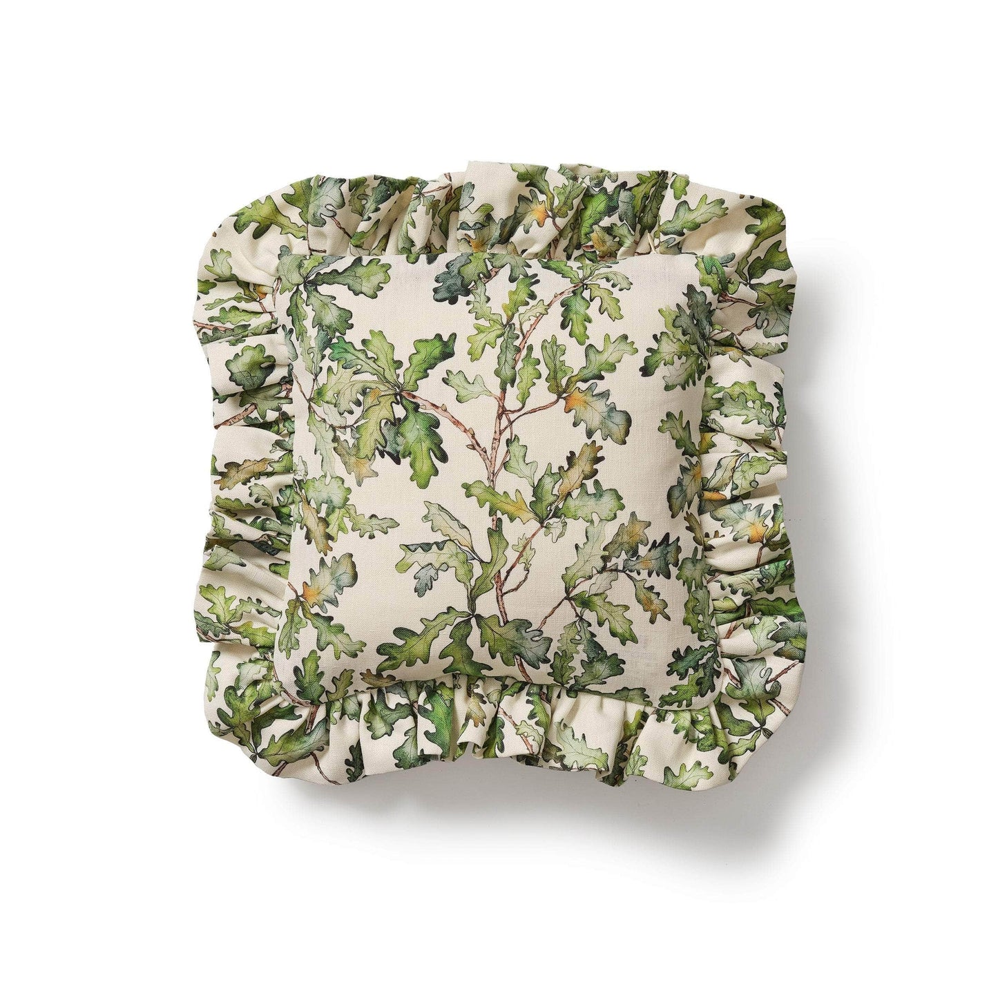 Square Oak Leaf Frill Cushion