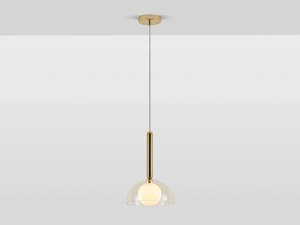 Clear glass dome ceiling light