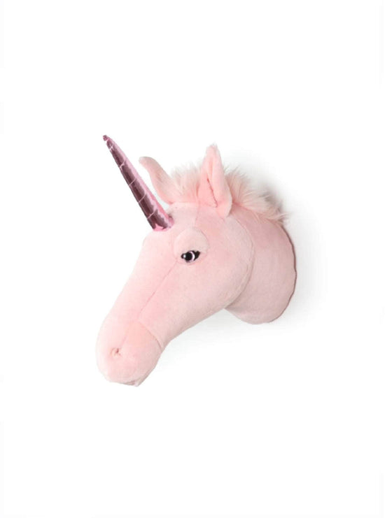 Julia the Pink Unicorn Wall Mounted Plush Head