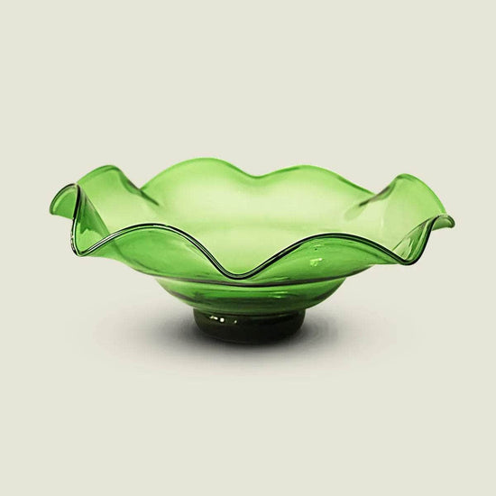Sofia Handblown Glass Scalloped Bowl
