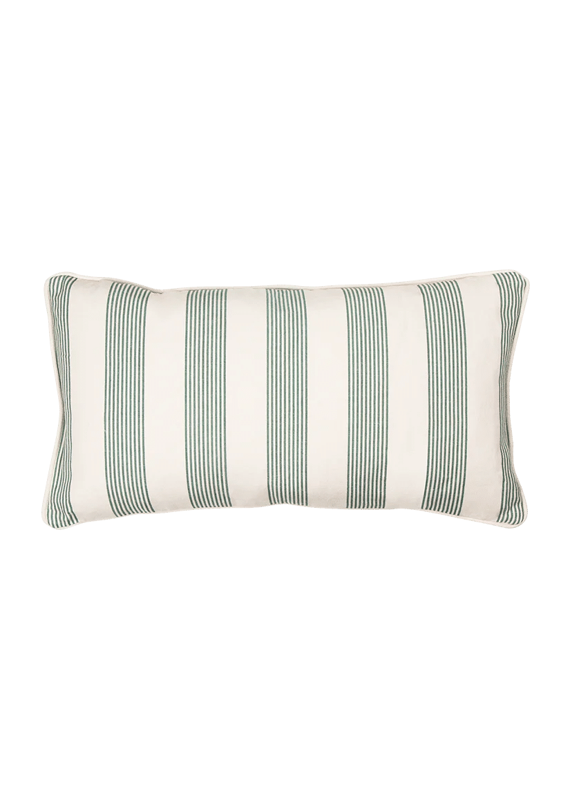 Load image into Gallery viewer, Park Green Stripe Small Lumbar Cushion
