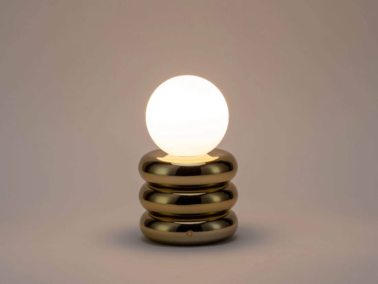 Brass rechargeable table lamp