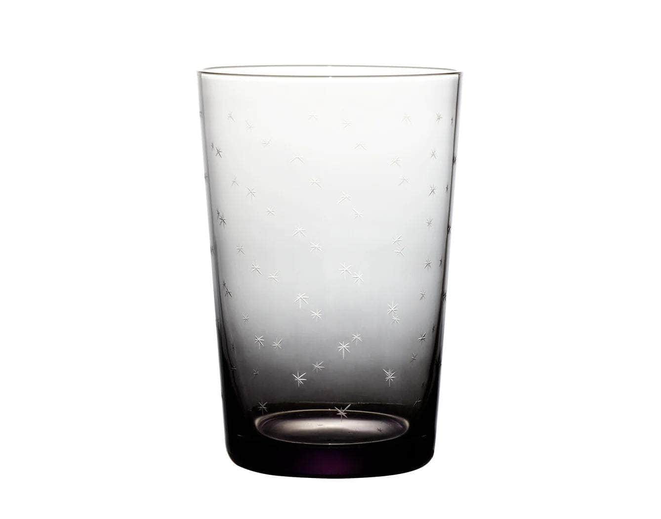Smoky Crystal Tumblers with stars design
