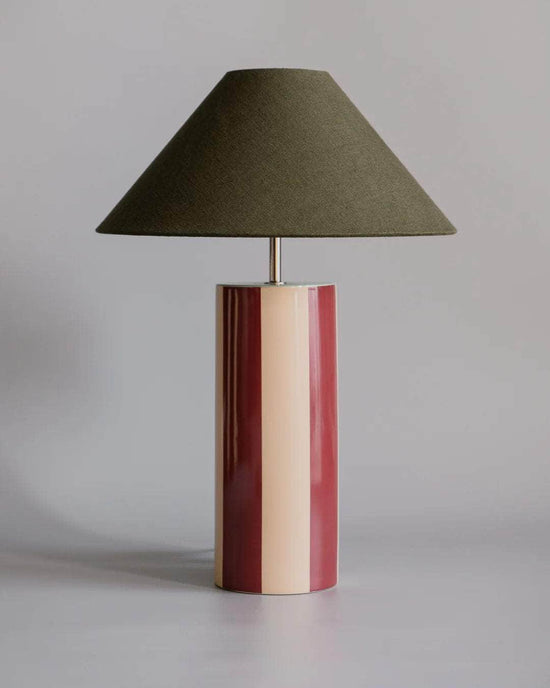 Load image into Gallery viewer, Ombrellina Oxblood &amp;amp; Seaweed Table Lamp
