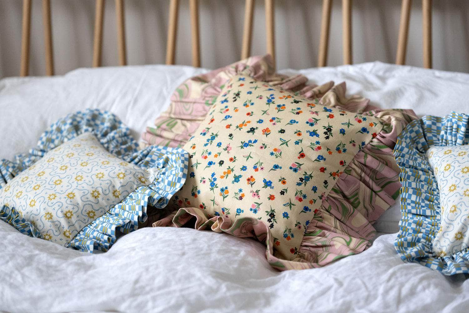 "Frilly Fancy" Cushion in Cream