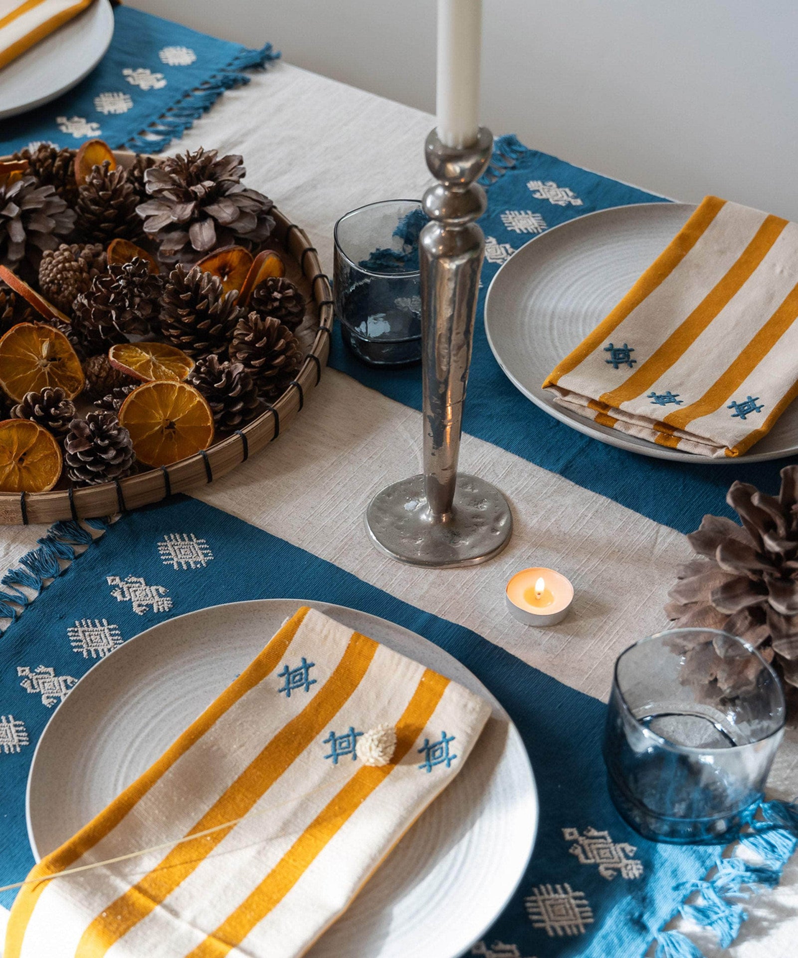 Izamna Stripe Handwoven Napkins (Set of 2)