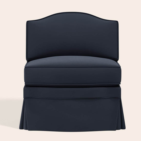 Felix Slipper Chair, Prussian Linen