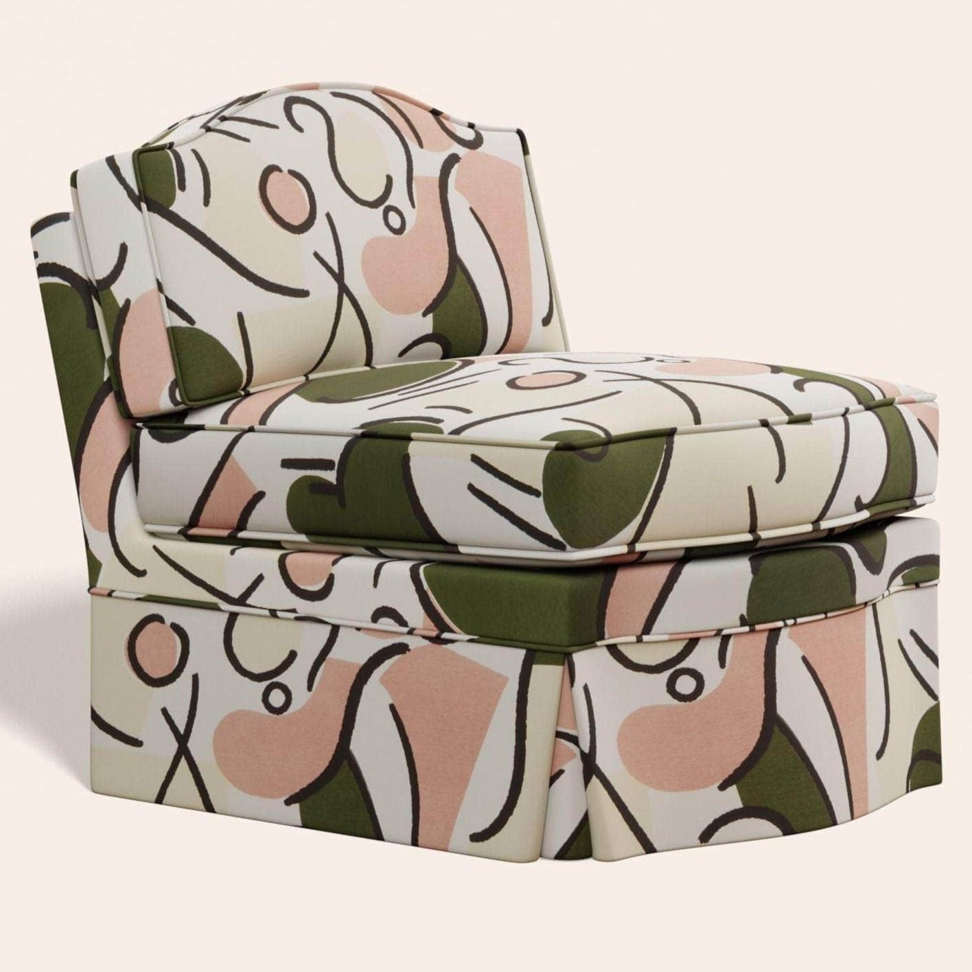 Felix Slipper Chair, Pesto