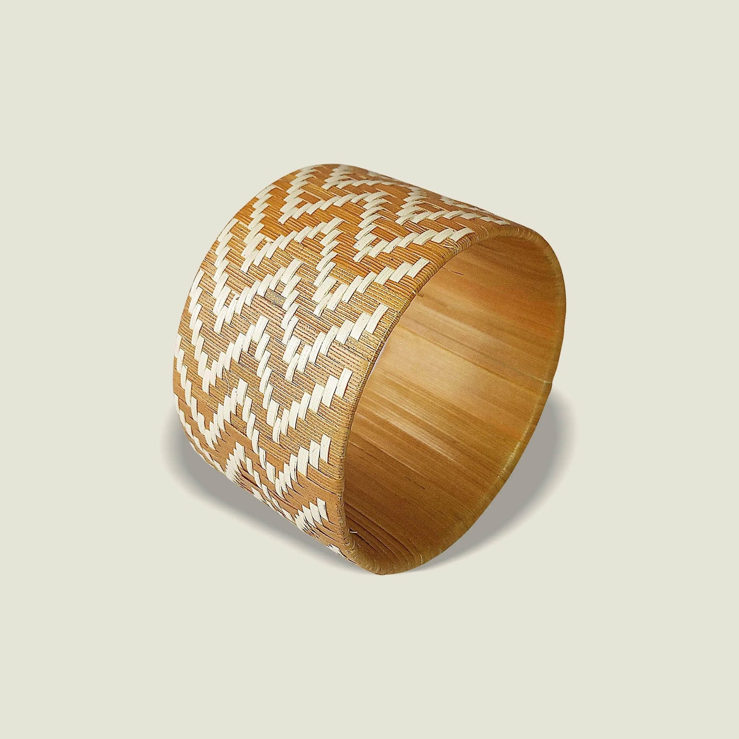 Zenu Woven Zig Zag Napkin Rings (Set of 4)