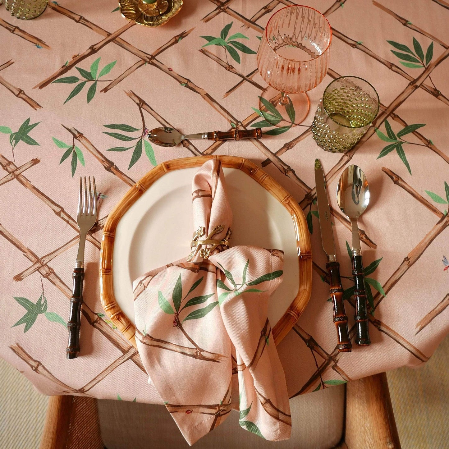 Pink Bamboo Napkins Set of 4