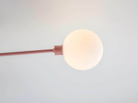 Pink 3 light flush ceiling light