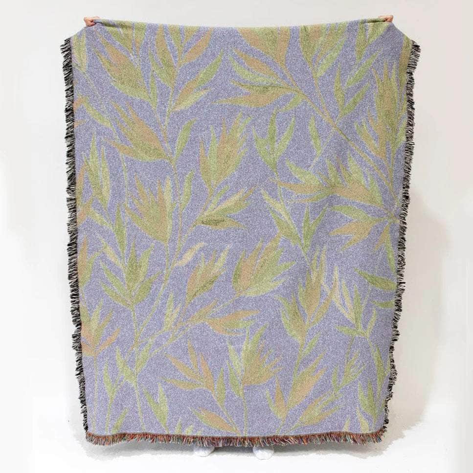 Growth (Olive Green) Recycled Cotton Woven Throw