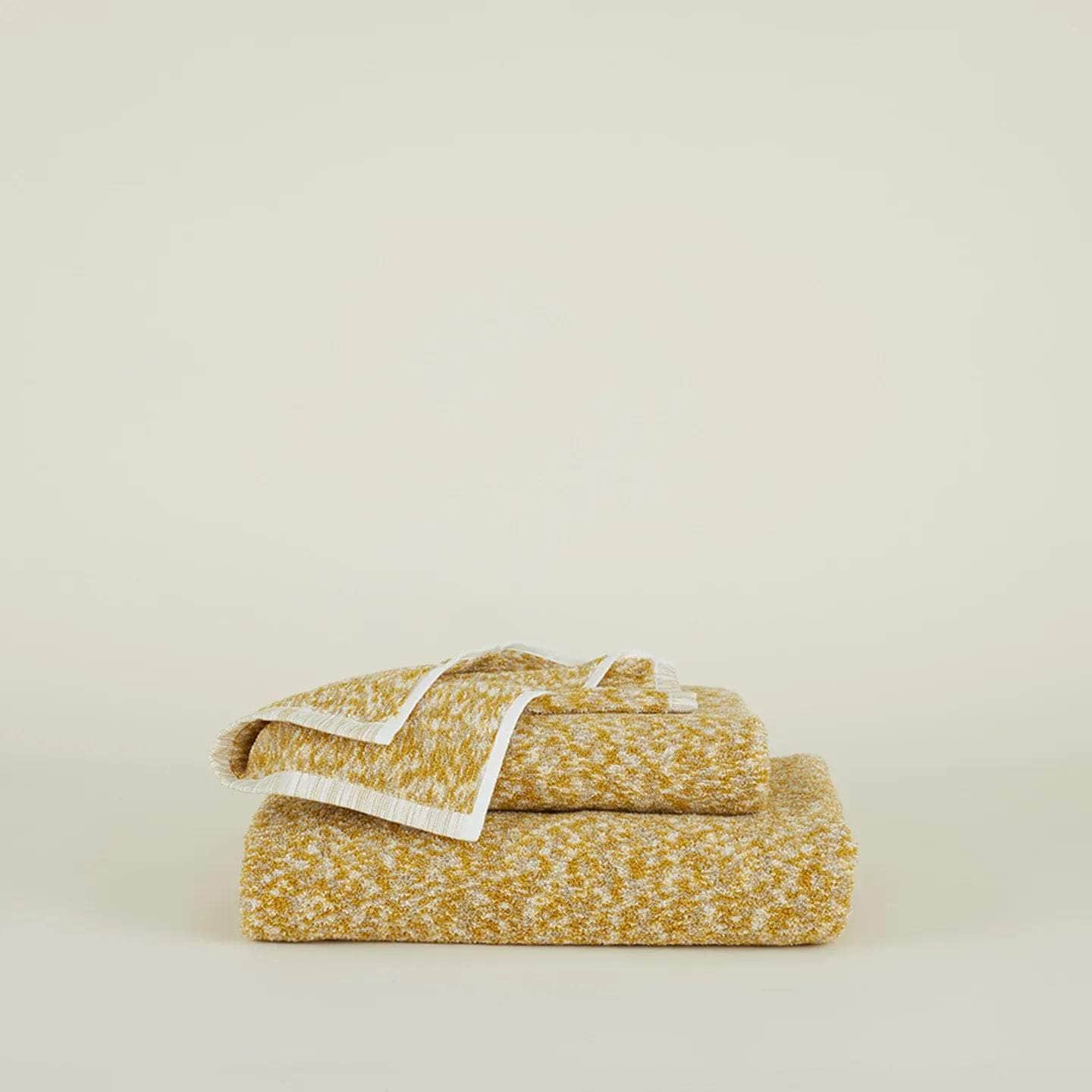 Space Dye Terry Towels - Mustard