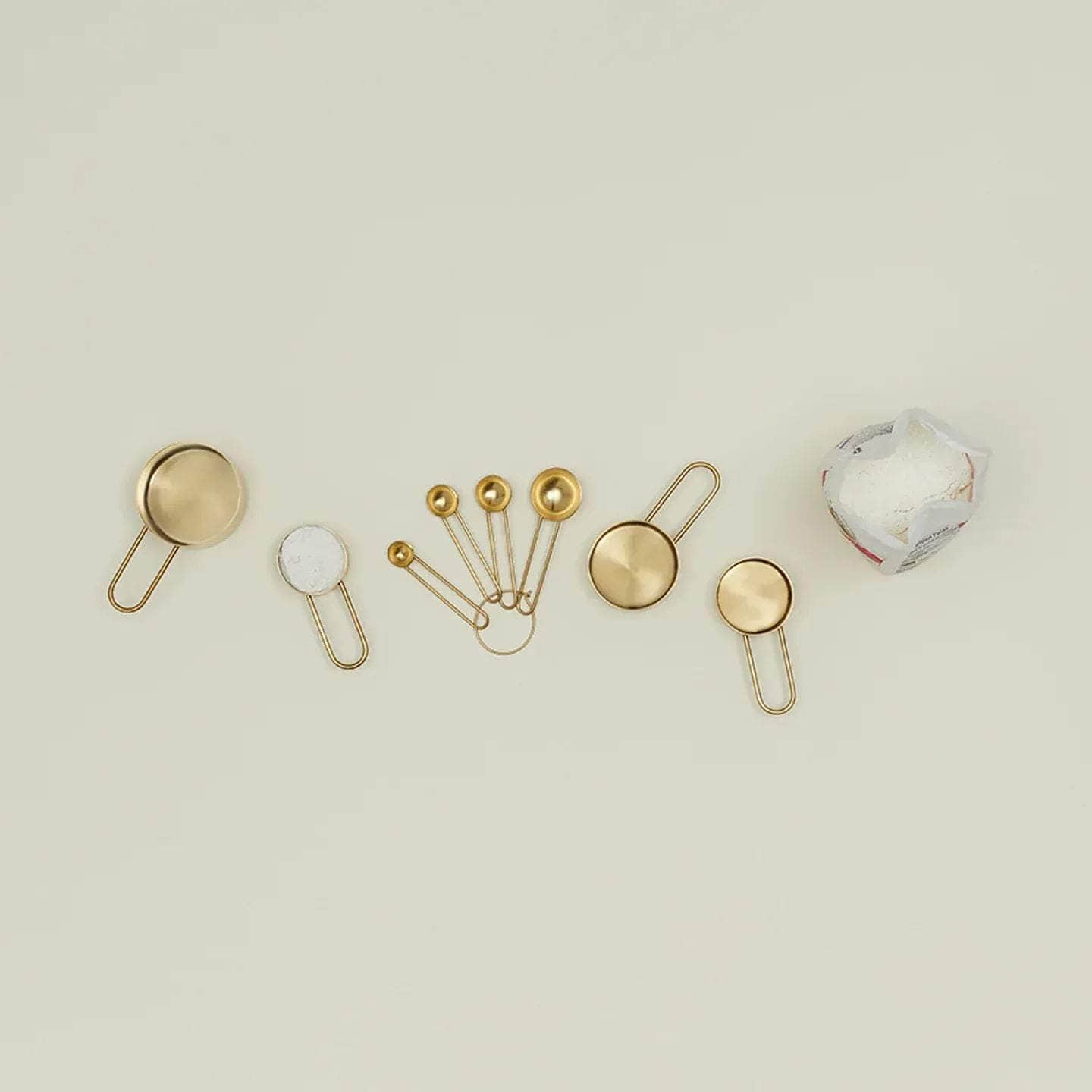 Simple Measuring Spoons - Brass