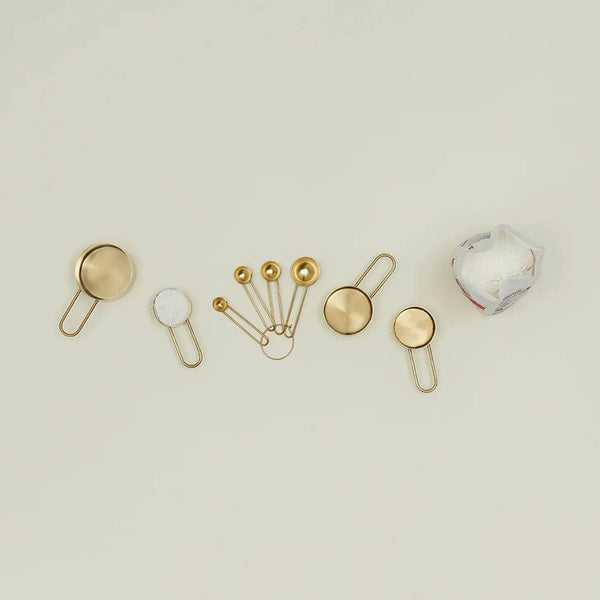 Simple Measuring Spoons - Brass