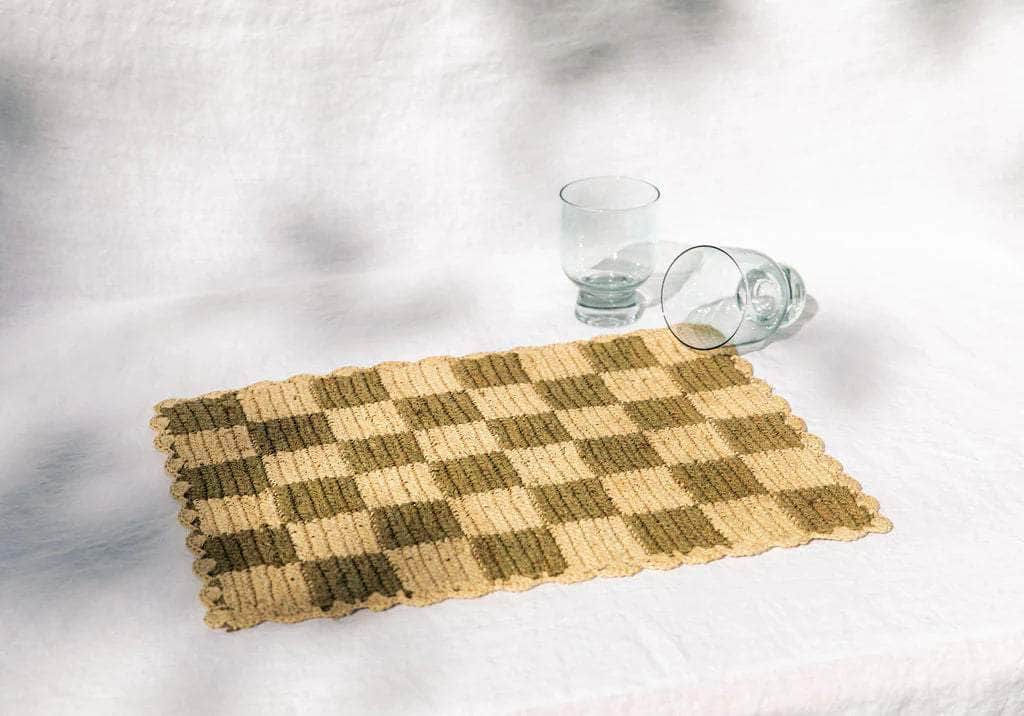 Green checked Placemat