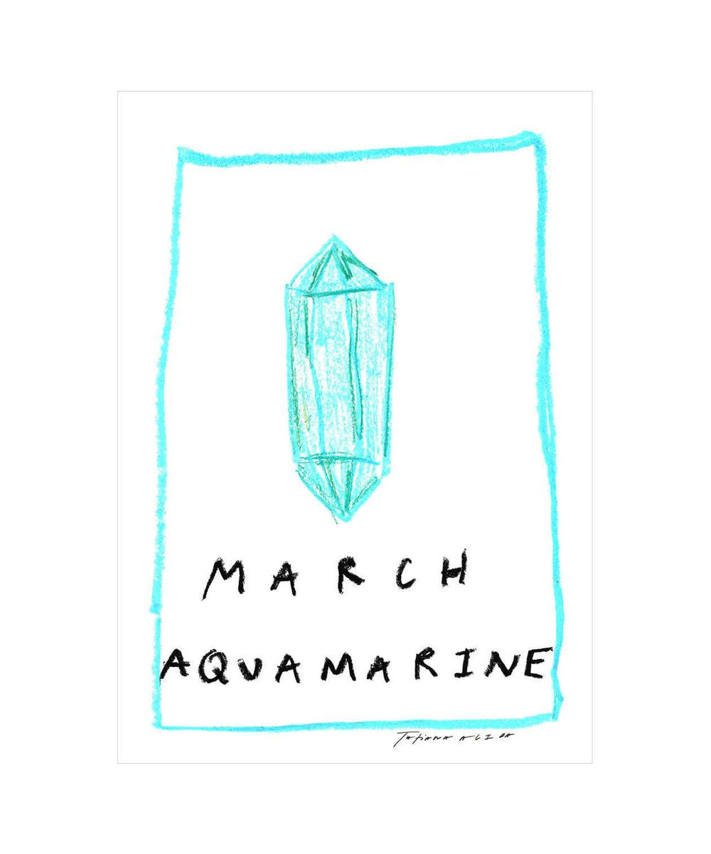 March Birthstone Art Print