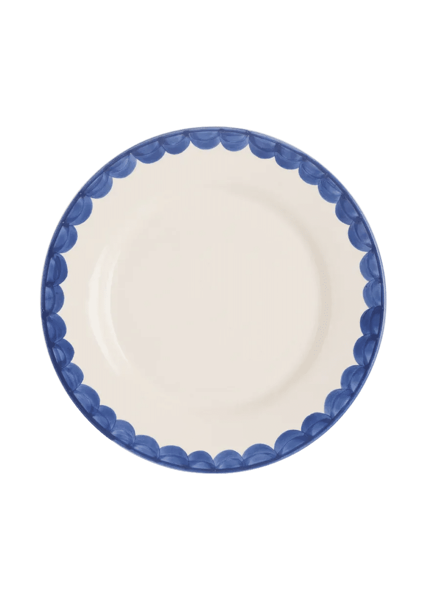 Blue Scallop Dinner Plate