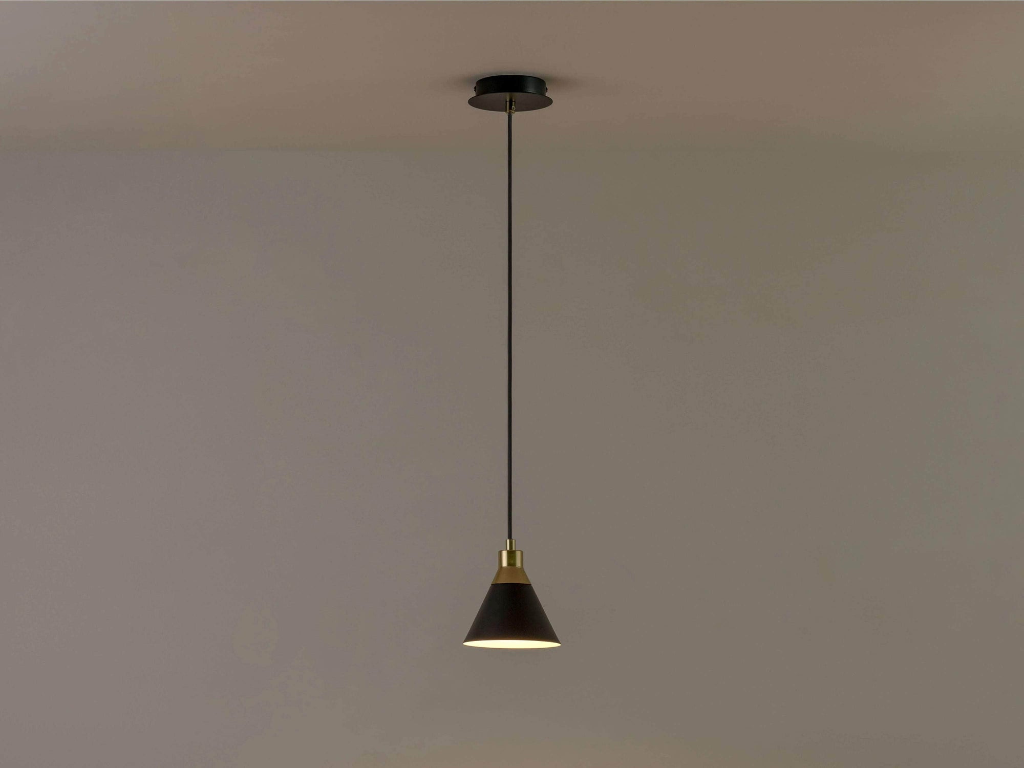 Charcoal grey cone pendent ceiling light