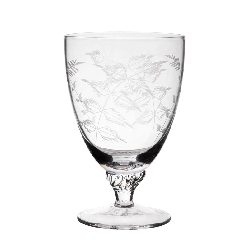 Crystal Bistro Glasses with Fern Design