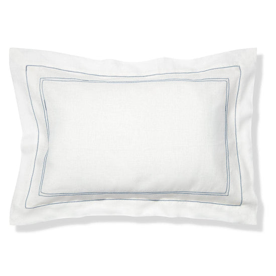 Oblong & Square Pillowcases Hemstitch Prussian Blue