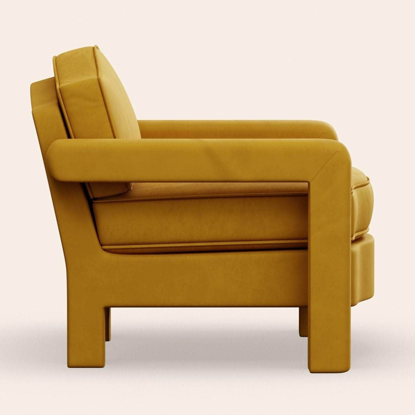 Elio Armchair, Turmeric Velvet