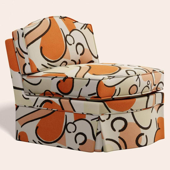 Felix Slipper Chair, Tangerine