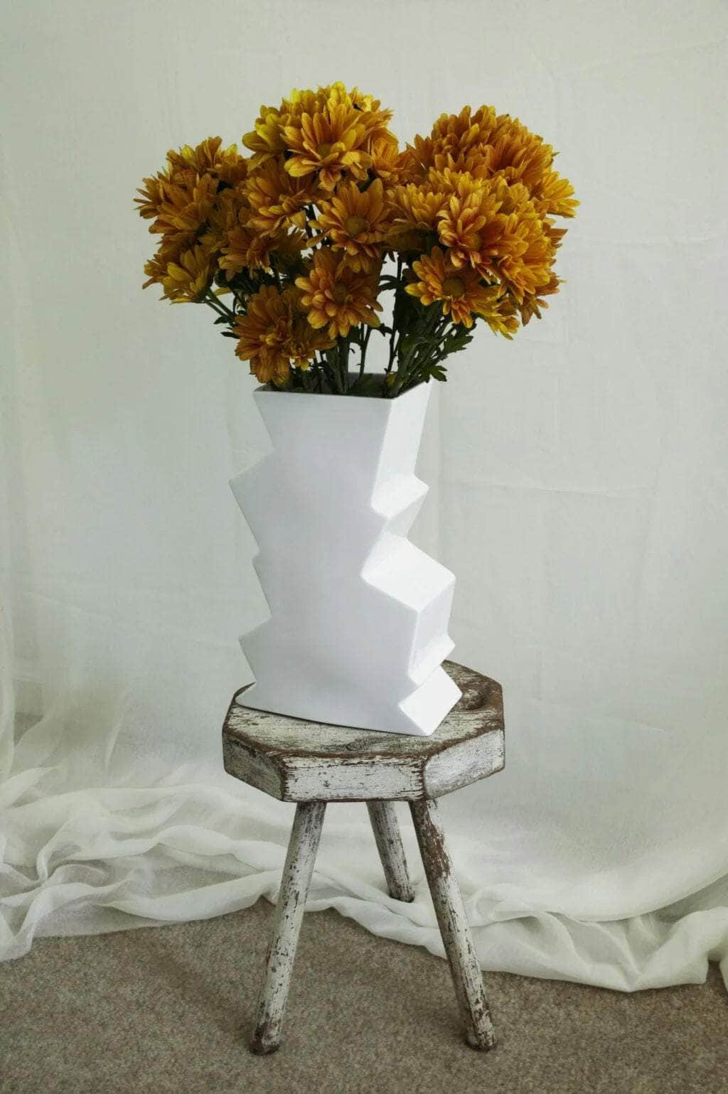 Jazz Porcelain Vase White
