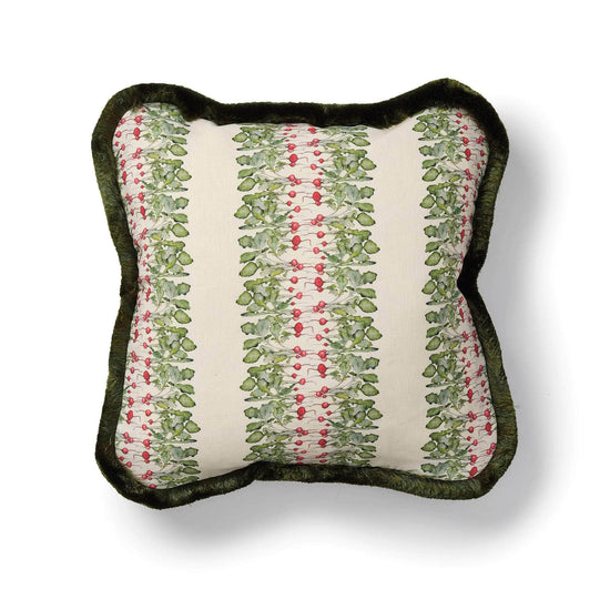 Square Radish Stripe (Med) Cushion with Trim
