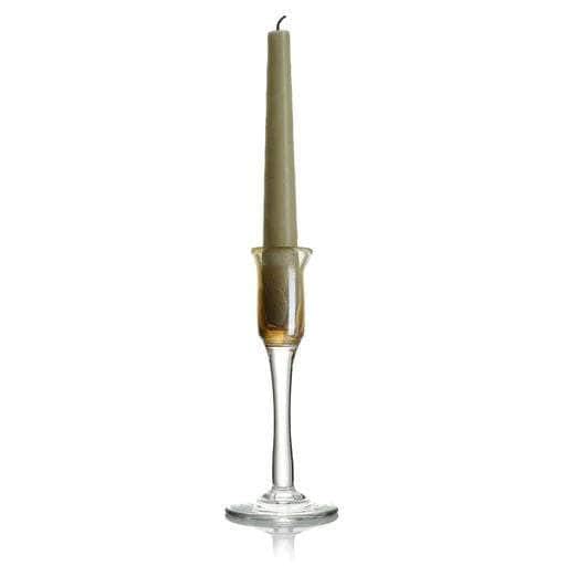 Glass Candlestick with Gold