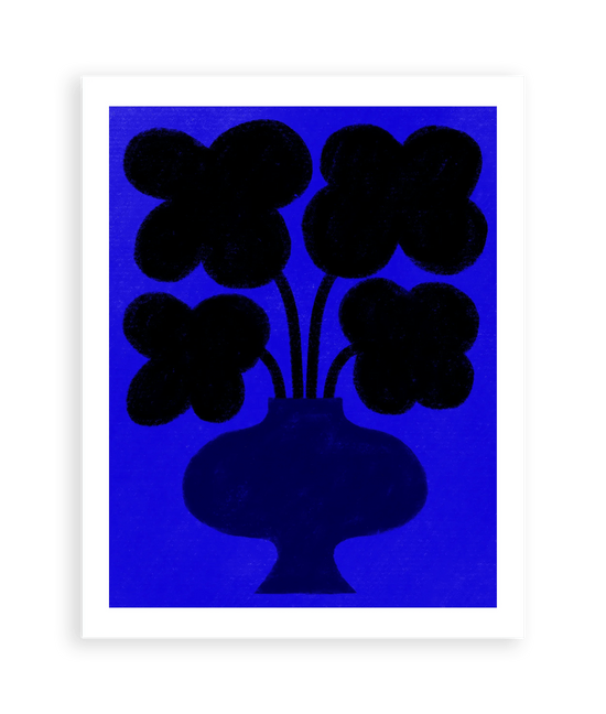 Black and Blue Art Print