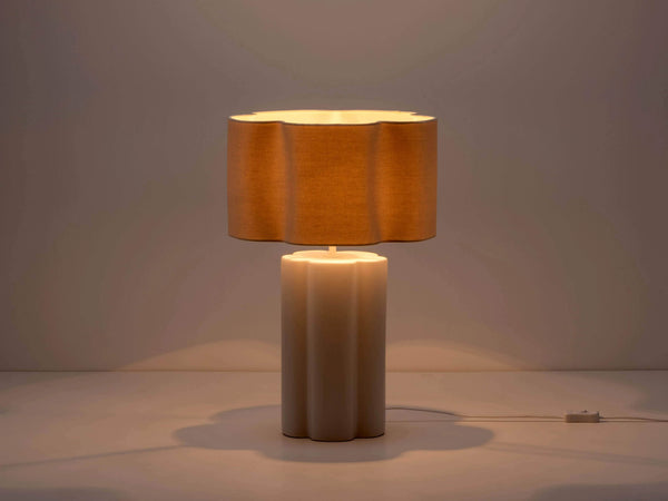 Flower ceramic table lamp