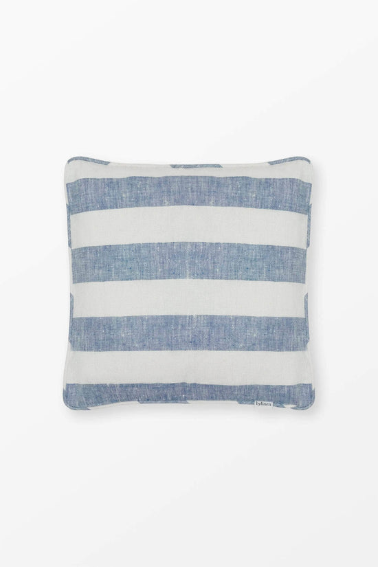 Linen Cushion Cabana Stripe Blue