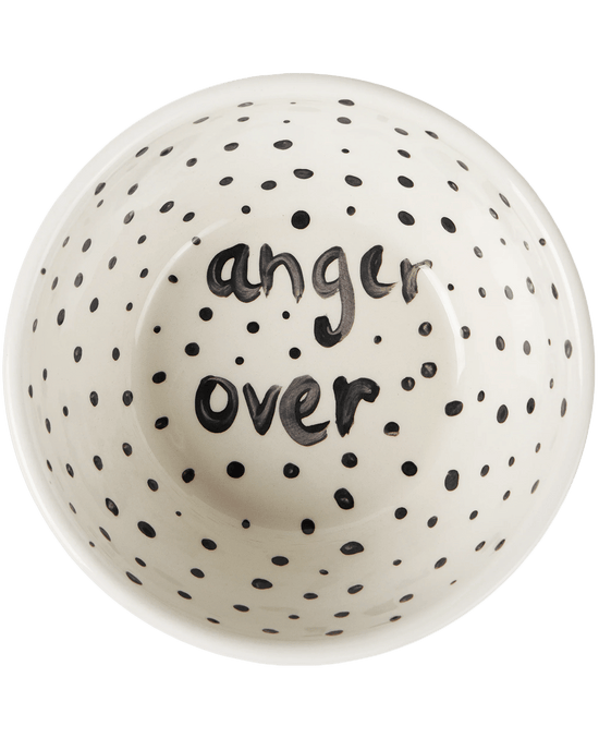 'Anger Over' Poetry Hand Painted Bowl 5/12