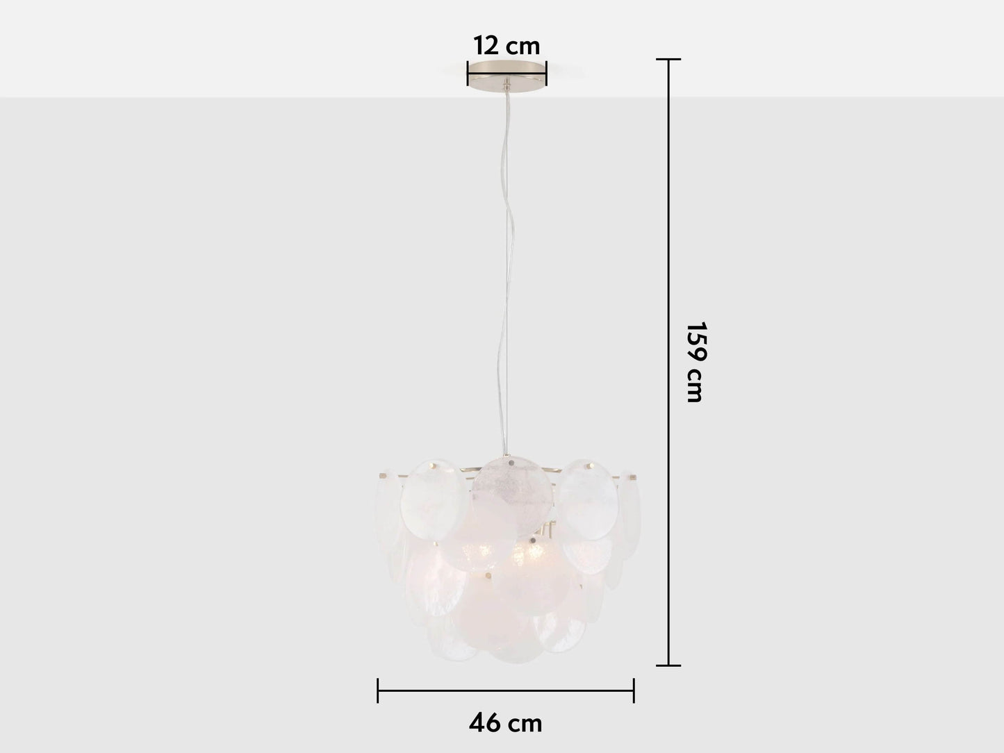 Load image into Gallery viewer, White glass disk chandelier ceiling light
