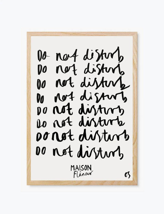Maison Flâneur x Olivia Sewell Do Not Disturb | Wall Art Print