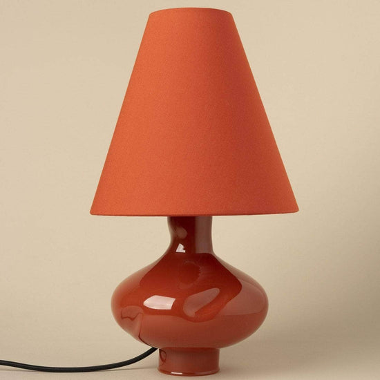 Dark Red Conical Glass Lamp II