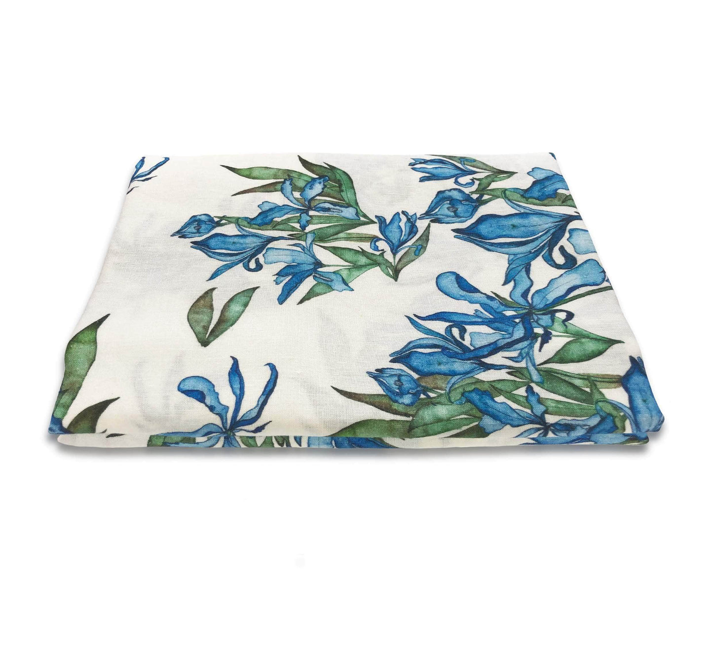 Iris Border Linen Table Cloth